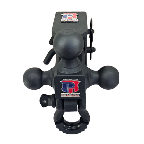 The Captain 5 in 1 - Patriot Hitches 5-Way 3-Ball Mount for 2-1/2" Hitches - The Captain - 30K – Black Texture Accent