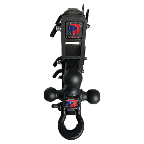 The Patriot - Patriot Hitches 8-Way 3-Ball Mount w/ Adjustable Stacked Receivers - 2" Hitch – 25K – Texture Accent