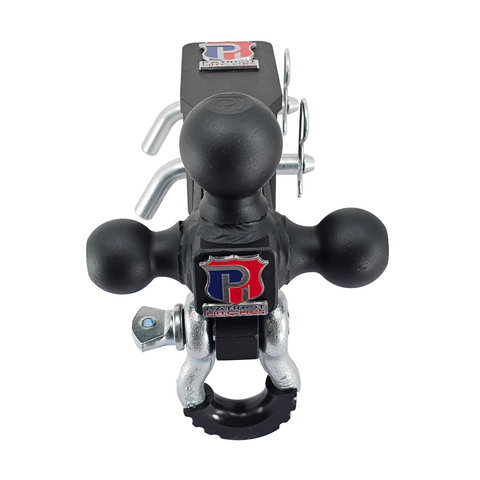 The Captain 5 in 1 - Patriot Hitches 5-Way 3-Ball Mount for 2" Hitches - The Captain - 30K – Silver Accent