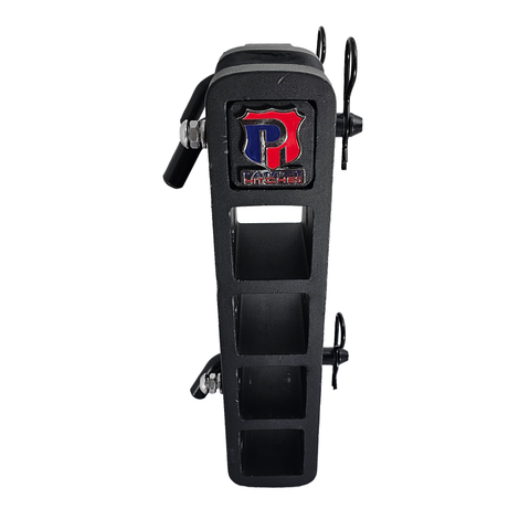 The Major - Patriot Hitches Adjustable Drop/Rise Hitch Stacked Receivers for 2" Hitches - 10" Drop/Rise – 25k - Black Gloss Accent