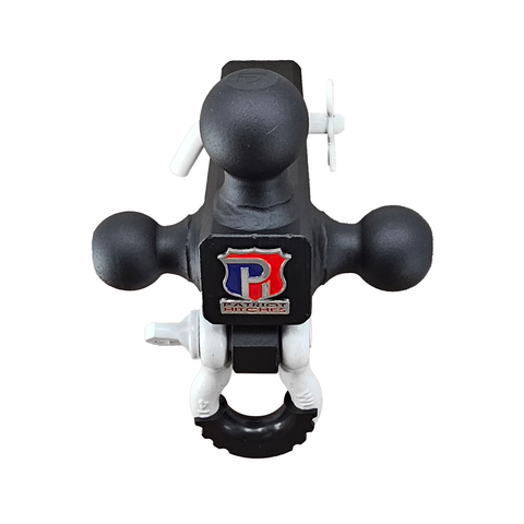 The Captain 4 in 1 - Patriot Hitches 4-Way 3-Ball Mount for 2-1/2" Hitches - The Captain - 30K - White Accent