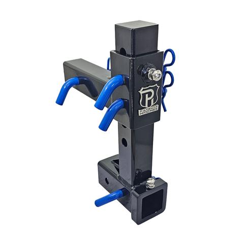 The General Heavy Duty - Patriot Hitches 2" Adjustable Drop Hitch Adapter - 11" Rise/Drop - 10K - Blue Accent (Black Gloss)