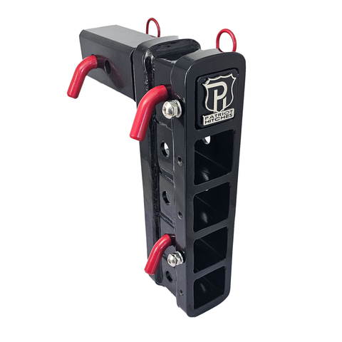 The Major - Patriot Hitches 4-Way 3-Ball Mount for 2-1/2" Hitches - The Major - 30K - Red Accent (Black Gloss)