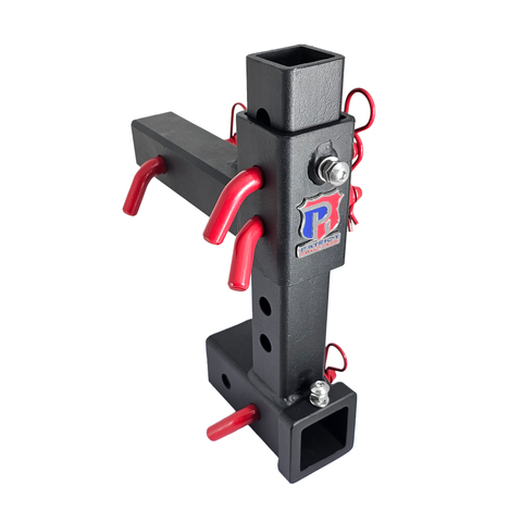 The General Normal Duty - Patriot Hitches 2" Adjustable Drop Hitch Adapter - 11" Rise/Drop - 7K - Red Accent