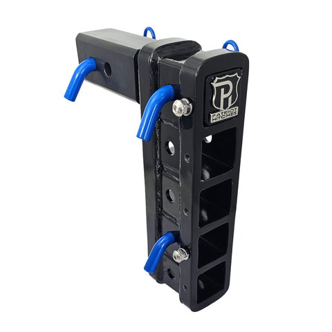 The Major - Patriot Hitches 4-Way 3-Ball Mount for 2-1/2" Hitches - The Major - 30K - Blue Accent (Black Gloss)