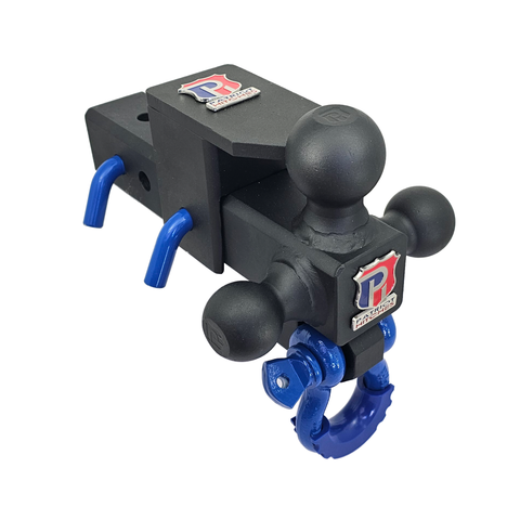 The Captain 5 in 1 - Patriot Hitches 5-Way 3-Ball Mount for 2-1/2" Hitches - The Captain - 30K – Blue Accent