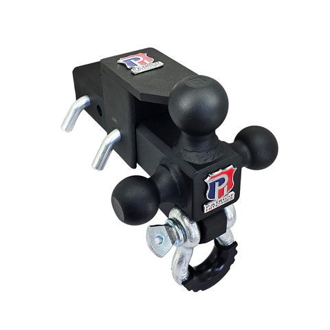The Captain 5 in 1 - Patriot Hitches 5-Way 3-Ball Mount for 2-1/2" Hitches - The Captain - 30K – Silver Accent