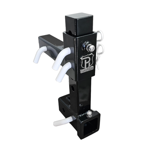 The General Heavy Duty - Patriot Hitches 2" Adjustable Drop Hitch Adapter - 11" Rise/Drop - 10K - White Accent (Black Gloss)