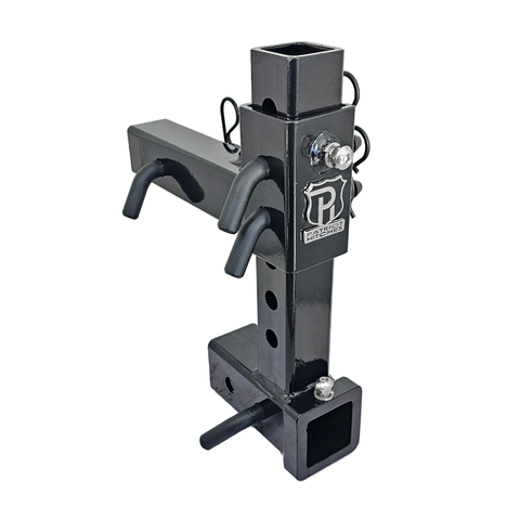 The General Normal Duty - Patriot Hitches 2" Adjustable Drop Hitch Adapter - 11" Rise/Drop - 7K - Black Texture Accent (Black Gloss)