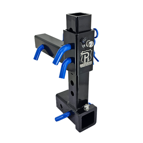 The General Normal Duty - Patriot Hitches 2" Adjustable Drop Hitch Adapter - 11" Rise/Drop - 7K - Blue Accent (Black Gloss)