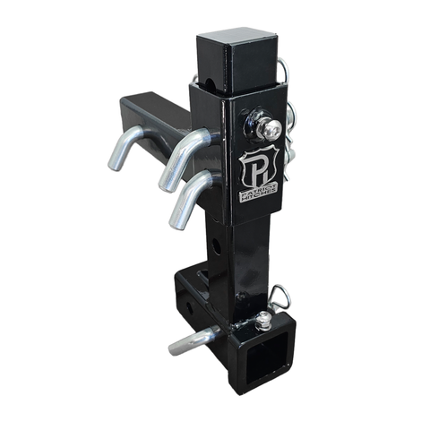 The General Heavy Duty - Patriot Hitches 2" Adjustable Drop Hitch Adapter - 11" Rise/Drop - 10K - Silver Accent (Black Gloss)