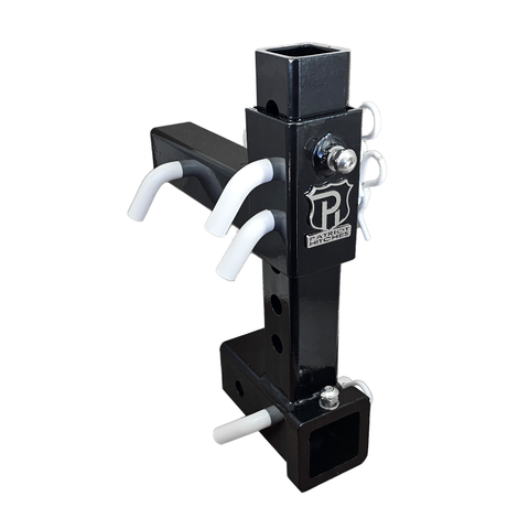 The General Normal Duty - Patriot Hitches 2" Adjustable Drop Hitch Adapter - 11" Rise/Drop - 7K - White Accent (Black Gloss)