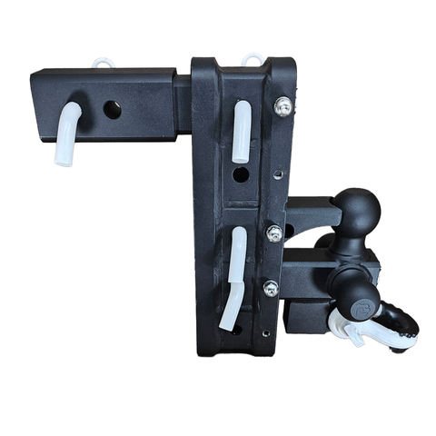 The Patriot - Patriot Hitches 8-Way 3-Ball Mount w/ Adjustable Stacked Receivers – 2-1/2" Hitch – 25K – White Accent