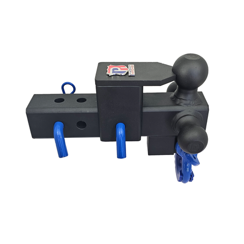 The Captain 5 in 1 - Patriot Hitches 5-Way 3-Ball Mount for 2-1/2" Hitches - The Captain - 30K – Blue Accent