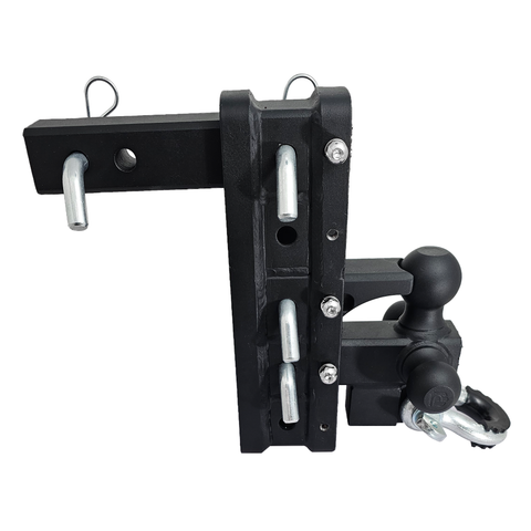 The Patriot - Patriot Hitches 8-Way 3-Ball Mount w/ Adjustable Stacked Receivers - 2" Hitch – 25K – Silver Accent