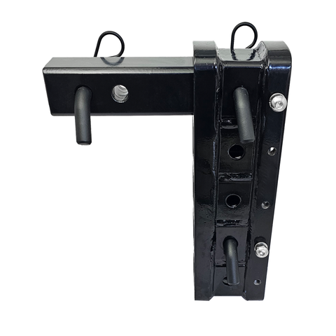The Major - Patriot Hitches Adjustable Drop/Rise Hitch Stacked Receivers for 2" Hitches - 10" Drop/Rise – 25k - Black Texture Accent (Black Gloss)