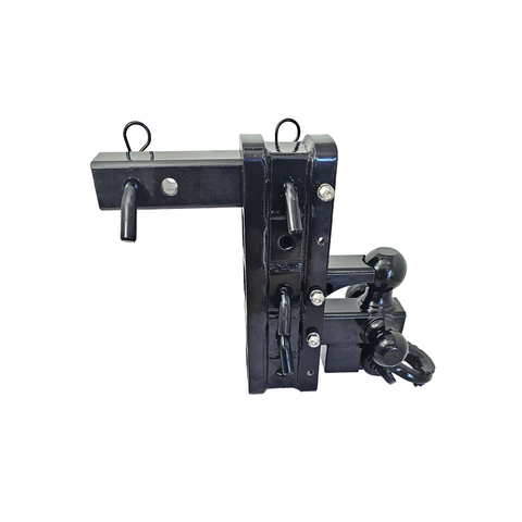 The Patriot - Patriot Hitches 8-Way 3-Ball Mount w/ Adjustable Stacked Receivers - 2" Hitch – 25K – Black Gloss Accent (Black Gloss)