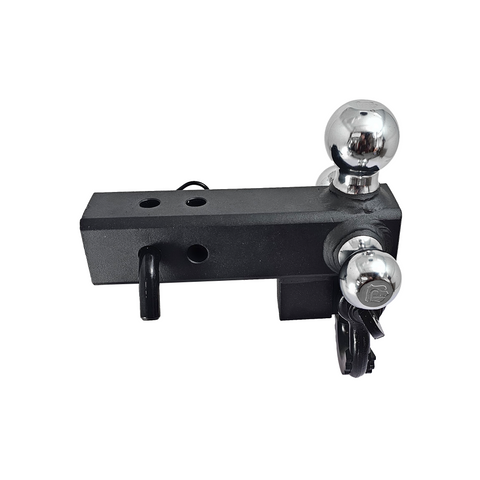 The Captain 4 in 1 - Patriot Hitches 4-Way 3-Ball Mount for 2-1/2" Hitches - The Captain - 30K - Black Gloss Accent (Texture Chrome)
