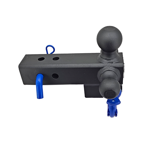 The Captain 4 in 1 - Patriot Hitches 4-Way 3-Ball Mount for 2-1/2" Hitches - The Captain - 30K - Blue Accent