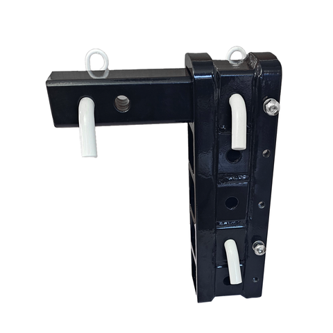 The Major - Patriot Hitches Adjustable Drop/Rise Hitch Stacked Receivers for 2" Hitches - 10" Drop/Rise – 25k - White Accent (Black Gloss)