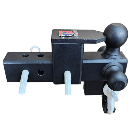 The Captain 5 in 1 - Patriot Hitches 5-Way 3-Ball Mount for 2-1/2" Hitches - The Captain - 30K – White Accent