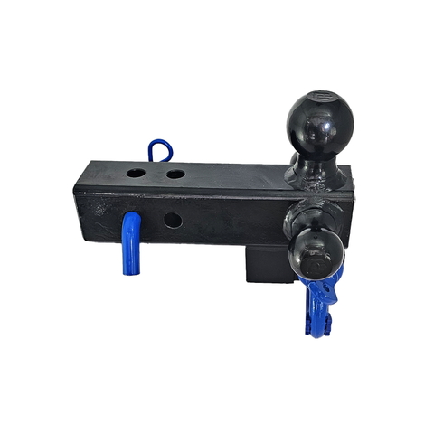 The Captain 4 in 1 - Patriot Hitches 4-Way 3-Ball Mount for 2-1/2" Hitches - The Captain - 30K - Blue Accent (Black Gloss)