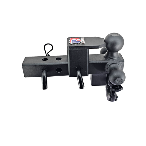The Captain 5 in 1 - Patriot Hitches 5-Way 3-Ball Mount for 2" Hitches - The Captain - 30K – Black Gloss Accent