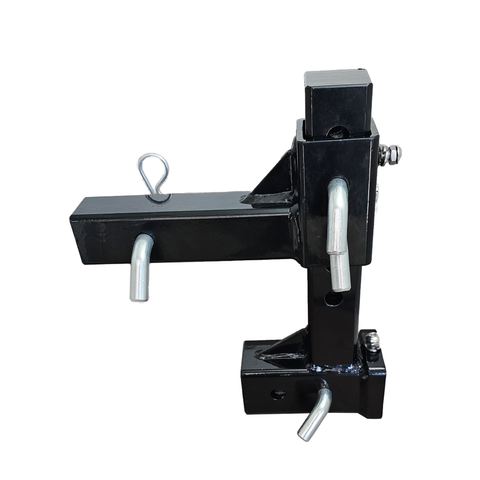 The General Heavy Duty - Patriot Hitches 2" Adjustable Drop Hitch Adapter - 11" Rise/Drop - 10K - Silver Accent (Black Gloss)