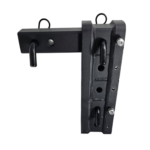 The Major - Patriot Hitches Adjustable Drop/Rise Hitch Stacked Receivers for 2" Hitches - 10" Drop/Rise – 25k - Black Gloss Accent