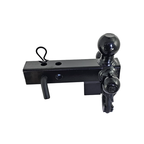 The Captain 4 in 1 - Patriot Hitches 4-Way 3-Ball Mount for 2" Hitches - The Captain - 30K - Black Texture Accent (Black Gloss)