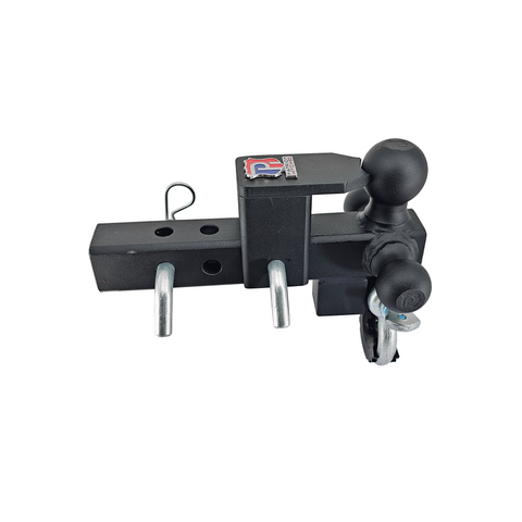 The Captain 5 in 1 - Patriot Hitches 5-Way 3-Ball Mount for 2" Hitches - The Captain - 30K – Silver Accent