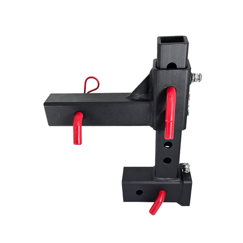 The General Normal Duty - Patriot Hitches 2" Adjustable Drop Hitch Adapter - 11" Rise/Drop - 7K - Red Accent