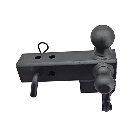 The Captain 4 in 1 - Patriot Hitches 4-Way 3-Ball Mount for 2-1/2" Hitches - The Captain - 30K - Black Texture Accent