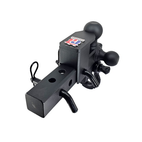The Captain 5 in 1 - Patriot Hitches 5-Way 3-Ball Mount for 2" Hitches - The Captain - 30K – Black Gloss Accent