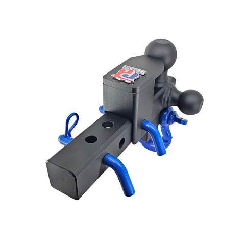 The Captain 5 in 1 - Patriot Hitches 5-Way 3-Ball Mount for 2" Hitches - The Captain - 30K – Blue Accent