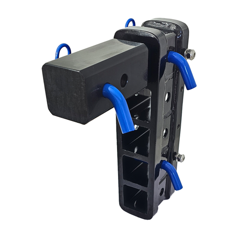 The Major - Patriot Hitches 4-Way 3-Ball Mount for 2-1/2" Hitches - The Major - 30K - Blue Accent (Black Gloss)