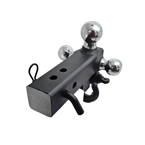 The Captain 4 in 1 - Patriot Hitches 4-Way 3-Ball Mount for 2-1/2" Hitches - The Captain - 30K - Black Texture Accent (Texture Chrome)