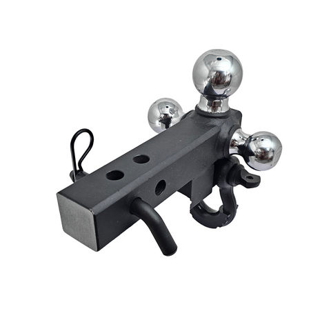 The Captain 4 in 1 - Patriot Hitches 4-Way 3-Ball Mount for 2" Hitches - The Captain - 30K - Black Texture Accent (Texture Chrome)