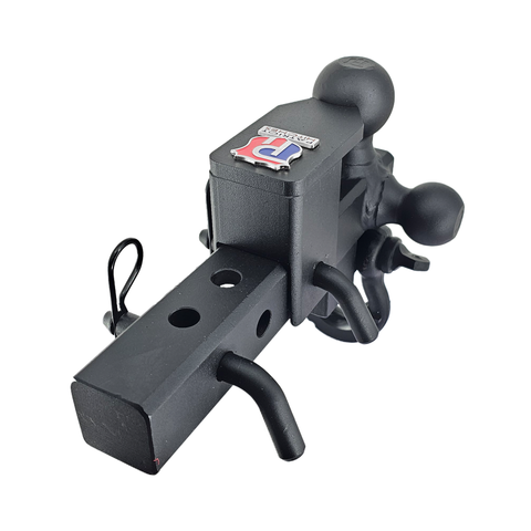 The Captain 5 in 1 - Patriot Hitches 5-Way 3-Ball Mount for 2" Hitches - The Captain - 30K – Black Texture Accent