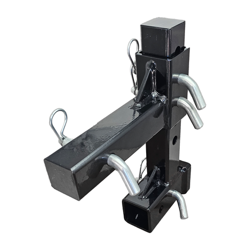The General Heavy Duty - Patriot Hitches 2" Adjustable Drop Hitch Adapter - 11" Rise/Drop - 10K - Silver Accent (Black Gloss)
