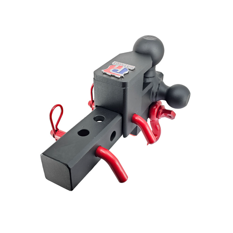 The Captain 5 in 1 - Patriot Hitches 5-Way 3-Ball Mount for 2" Hitches - The Captain - 30K – Red Accent