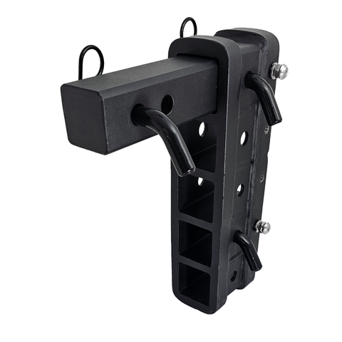 The Major - Patriot Hitches Adjustable Drop/Rise Hitch Stacked Receivers for 2" Hitches - 10" Drop/Rise – 25k - Black Gloss Accent