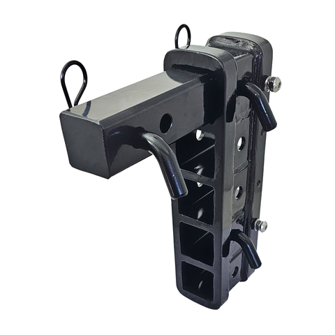 The Major - Patriot Hitches Adjustable Drop/Rise Hitch Stacked Receivers for 2" Hitches - 10" Drop/Rise – 25k - Black Gloss Accent (Black Gloss)