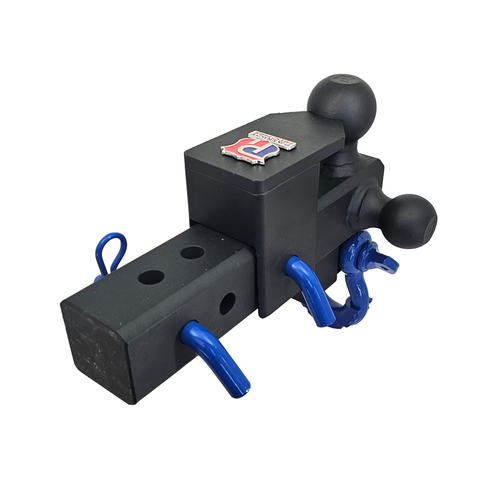 The Captain 5 in 1 - Patriot Hitches 5-Way 3-Ball Mount for 2-1/2" Hitches - The Captain - 30K – Blue Accent