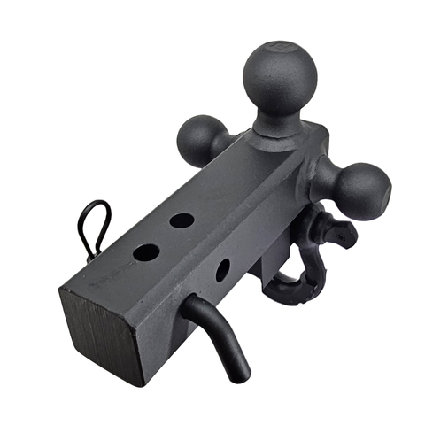 The Captain 4 in 1 - Patriot Hitches 4-Way 3-Ball Mount for 2-1/2" Hitches - The Captain - 30K - Black Texture Accent