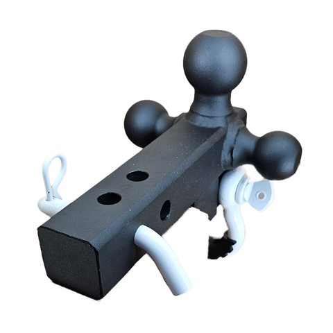 The Captain 4 in 1 - Patriot Hitches 4-Way 3-Ball Mount for 2" Hitches - The Captain - 30K - White Accent