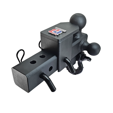 The Captain 5 in 1 - Patriot Hitches 5-Way 3-Ball Mount for 2-1/2" Hitches - The Captain - 30K – Black Gloss Accent