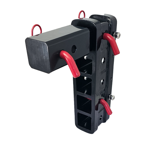 The Major - Patriot Hitches 4-Way 3-Ball Mount for 2-1/2" Hitches - The Major - 30K - Red Accent (Black Gloss)