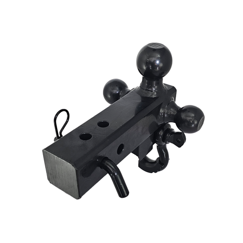 The Captain 4 in 1 - Patriot Hitches 4-Way 3-Ball Mount for 2-1/2" Hitches - The Captain - 30K - Black Gloss Accent (Black Gloss)