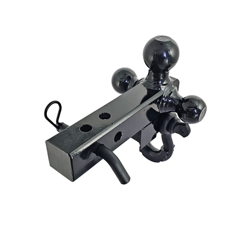 The Captain 4 in 1 - Patriot Hitches 4-Way 3-Ball Mount for 2" Hitches - The Captain - 30K - Black Texture Accent (Black Gloss)